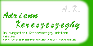 adrienn keresztszeghy business card